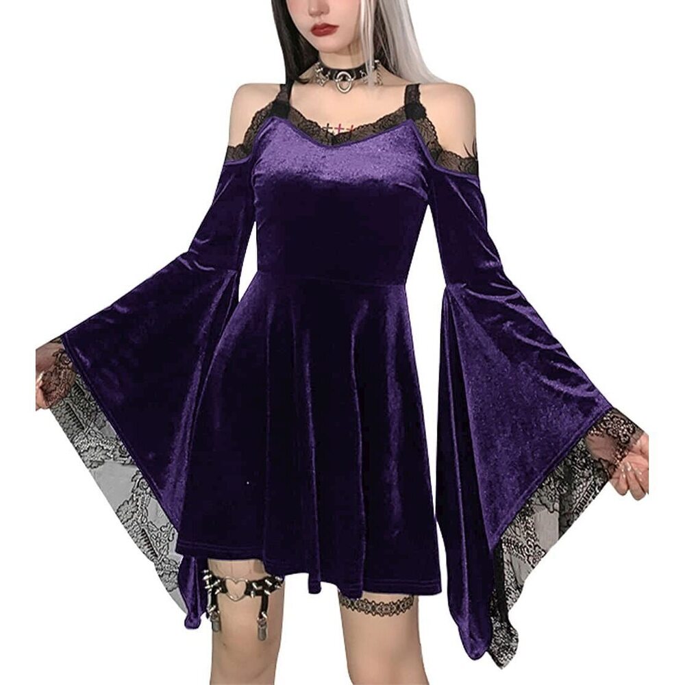 1425 Victorian Gothic Dresses Plus Size - Lolita & Alt Syles, Black Gothic